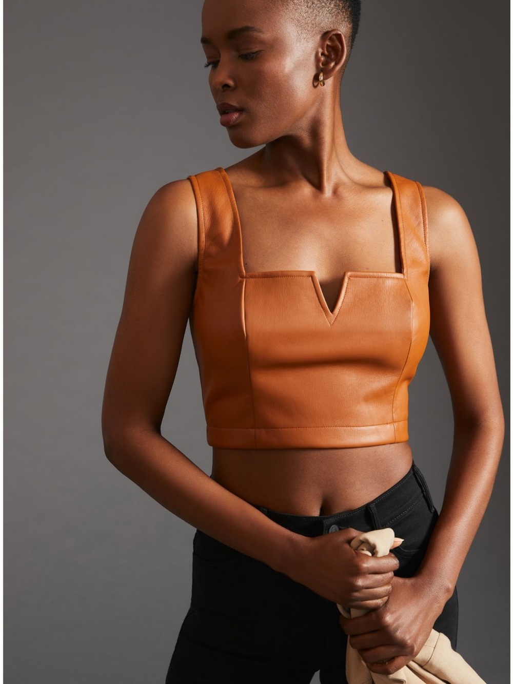 Maeve Faux Leather Tank